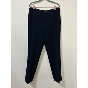 LAFAYETTE 148 NEW YORK Bleecker Wool Blend Dress Pants Navy Blue Size 12